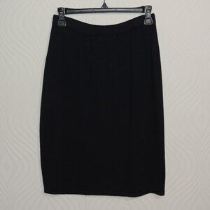 St. John Sportswear Dark Navy Blue Santana Knit Quiet Luxury Pull On Skirt 8